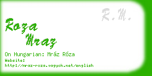 roza mraz business card