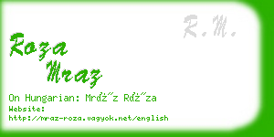 roza mraz business card